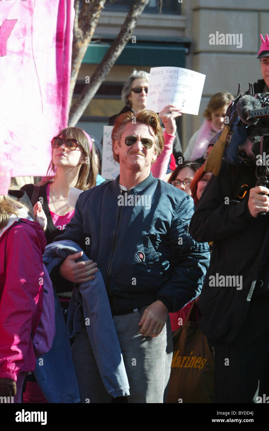 Sean Penn Code Pink and United For Justice with Peace coordinated