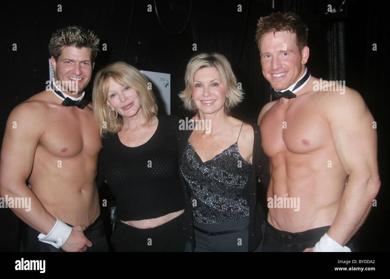 Olilvia Newton John and sister Rona visit the Chippendales at the Chippendales Theatre, Rio Hotel And Casino Las Vegas, Nevada Stock Photo
