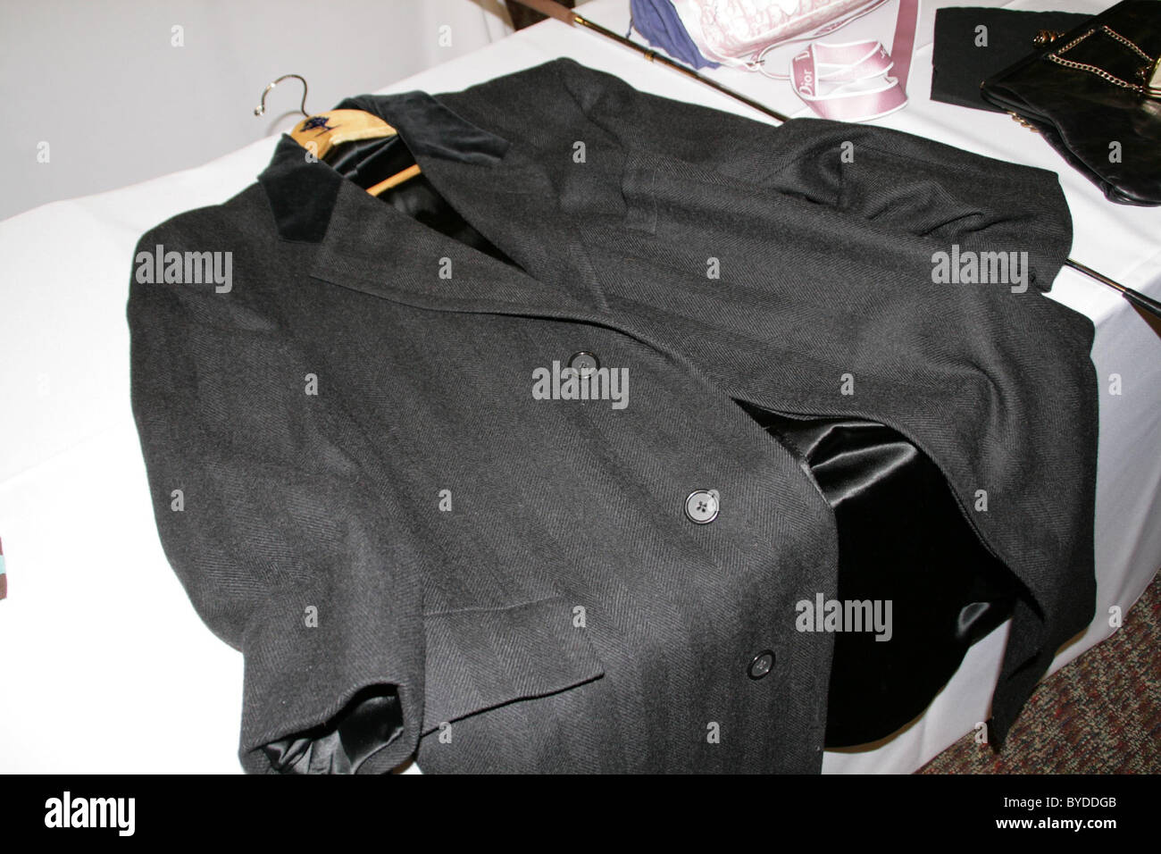 Overcoat worn by Telly Savalas Belmont Village of Hollywood's Fifth Anniversary Party and Celebrity Handbag Auction, to benefit Stock Photo
