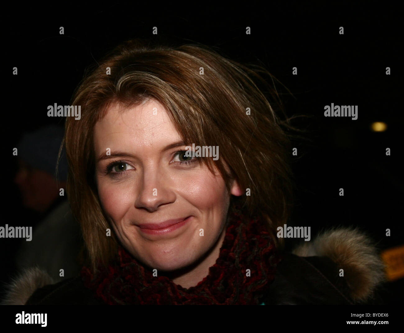 Jane Danson Celebrities outside the Radisson hotel after returning from filming Soapstar Superstar Manchester, England - Stock Photo