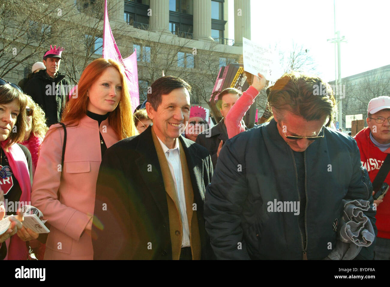 Dennis Kucinich, wife Elizabeth, Sean Penn Code Pink and United For ...