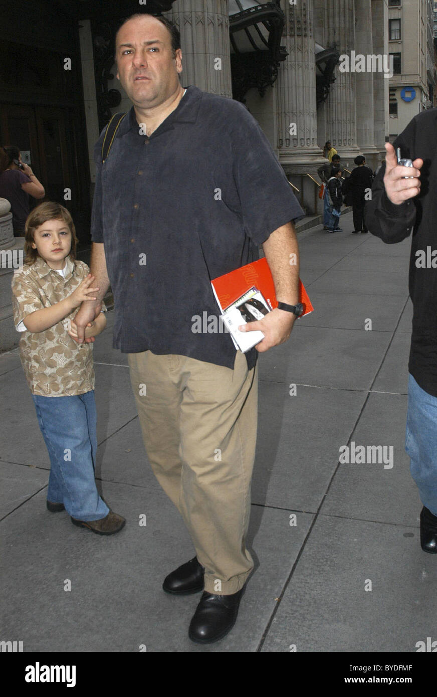 Michael gandolfini james gandolfini walking hi-res stock photography ...