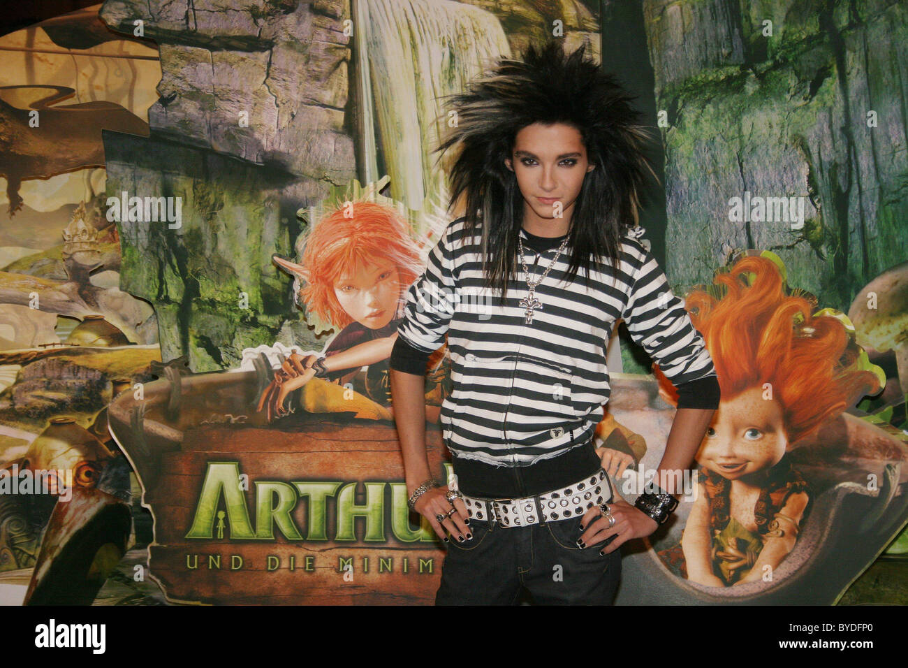 Tokio Hotel singer Bill Kaulitz German premiere of 'Arthur und die Minimoys' ('Arthur and the Invisibles') at the CineStar Stock Photo