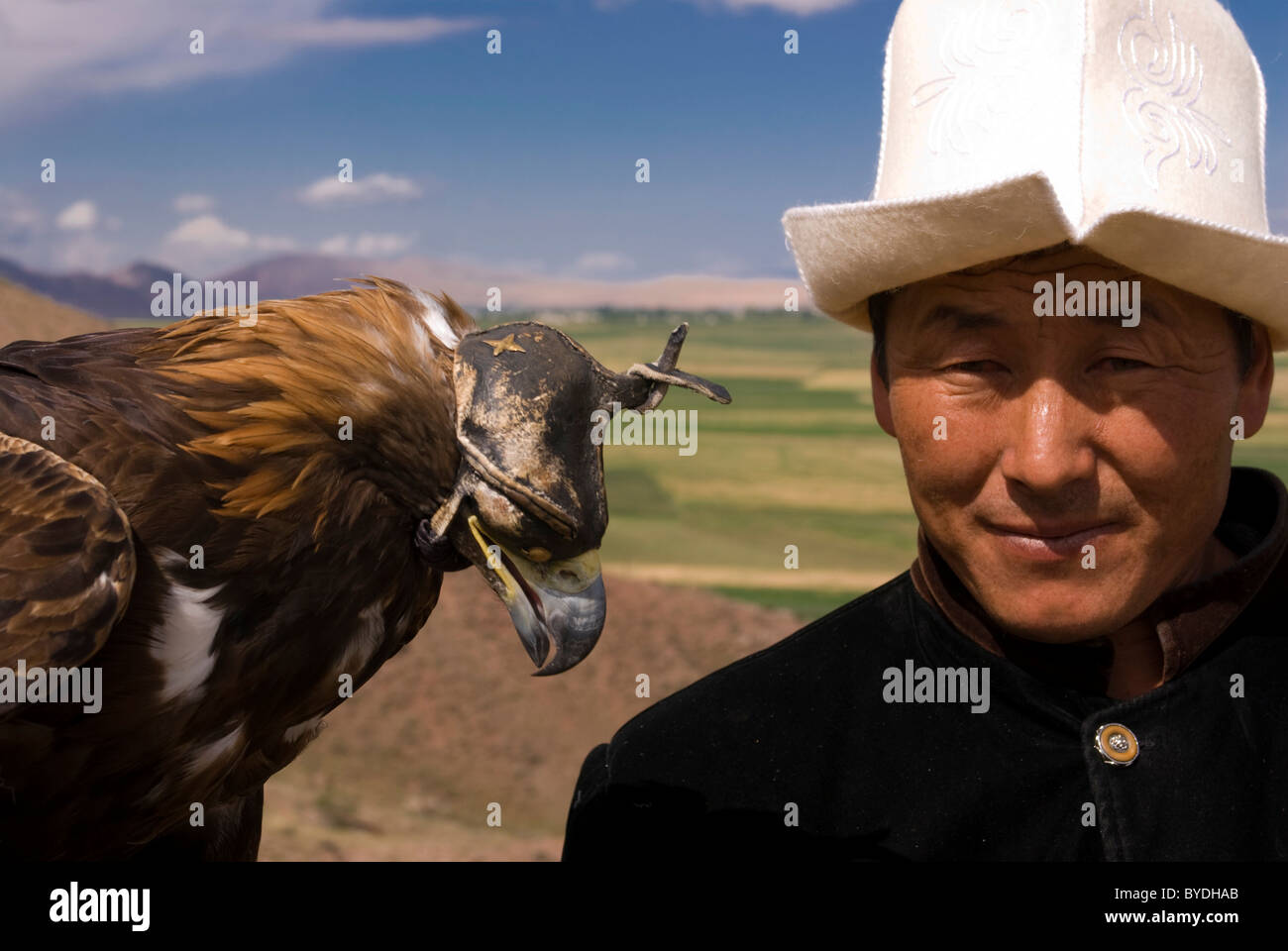 Eagle, bird hunter, Issy Kul, Kyrgyzstan, Central Asia Stock Photo