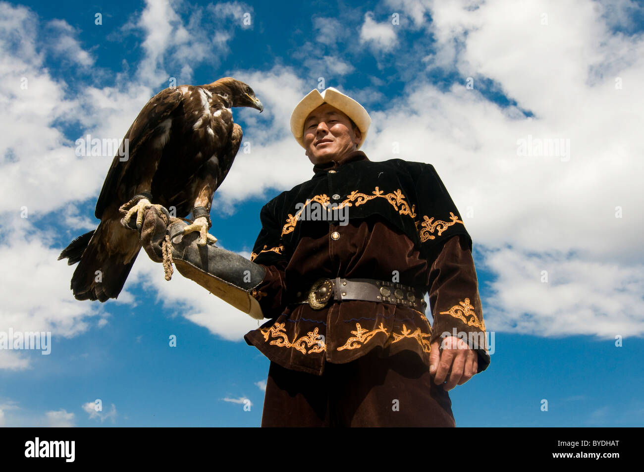Eagle, bird hunter, Issy Kul, Kyrgyzstan, Central Asia Stock Photo