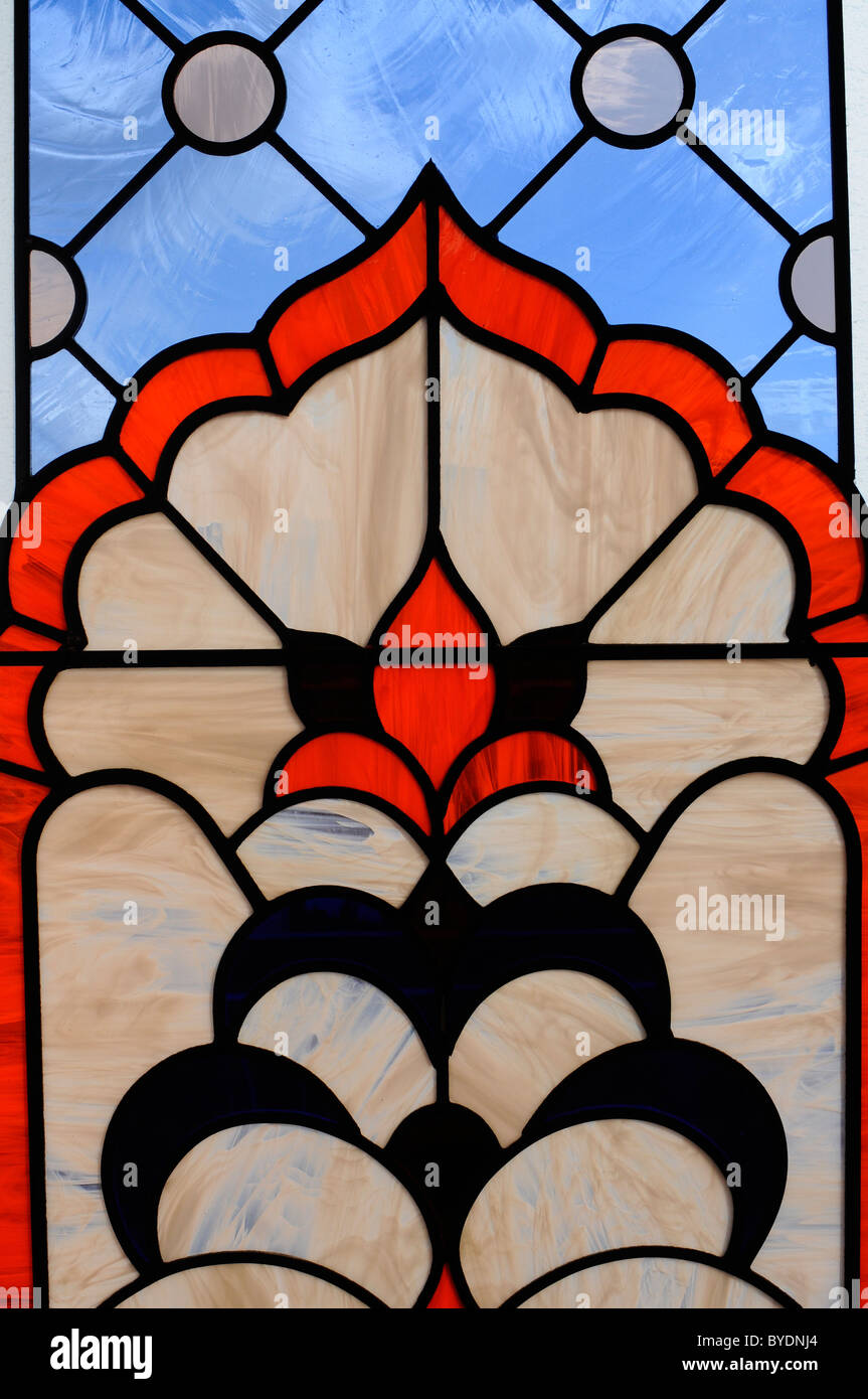 stained glass Gurdwara Havelock Road Southall Stock Photo