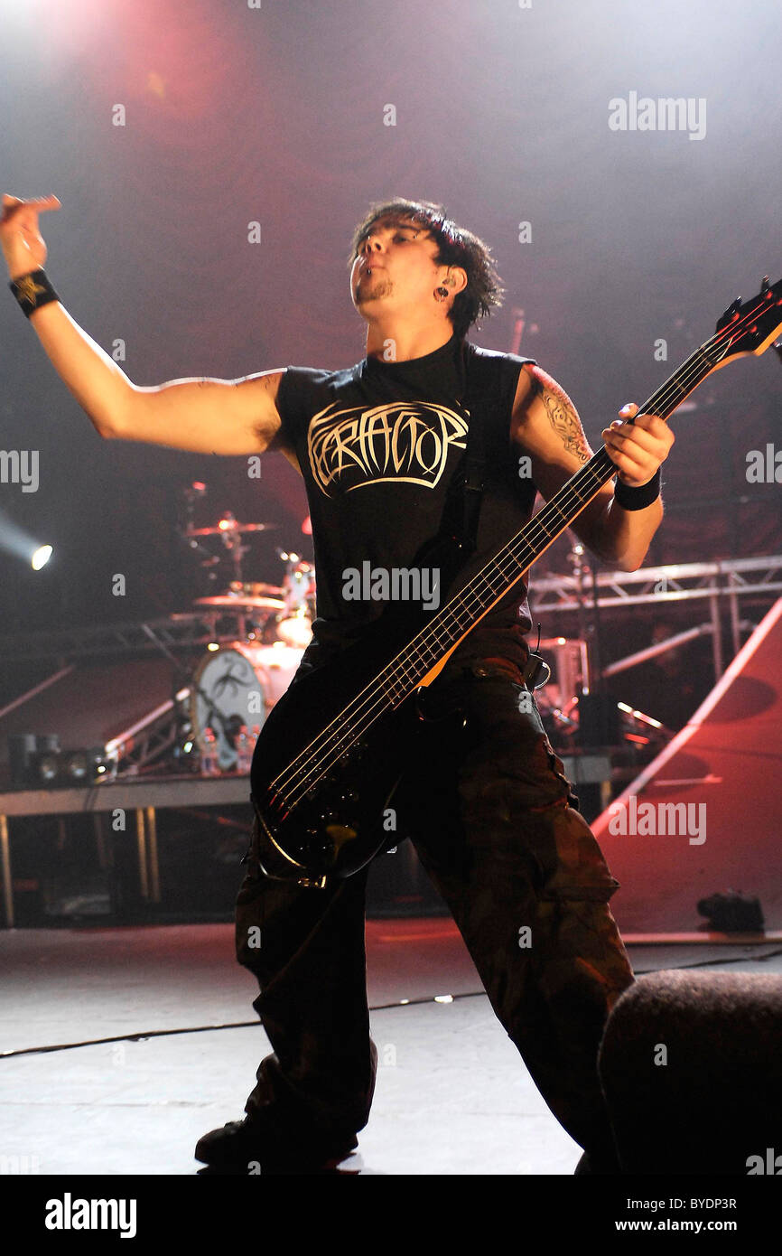 Jason Jay James Of Bullet For My Valentine Performing Live At The Carling Apollo Hammersmith London England 08 01 07 Stock Photo Alamy