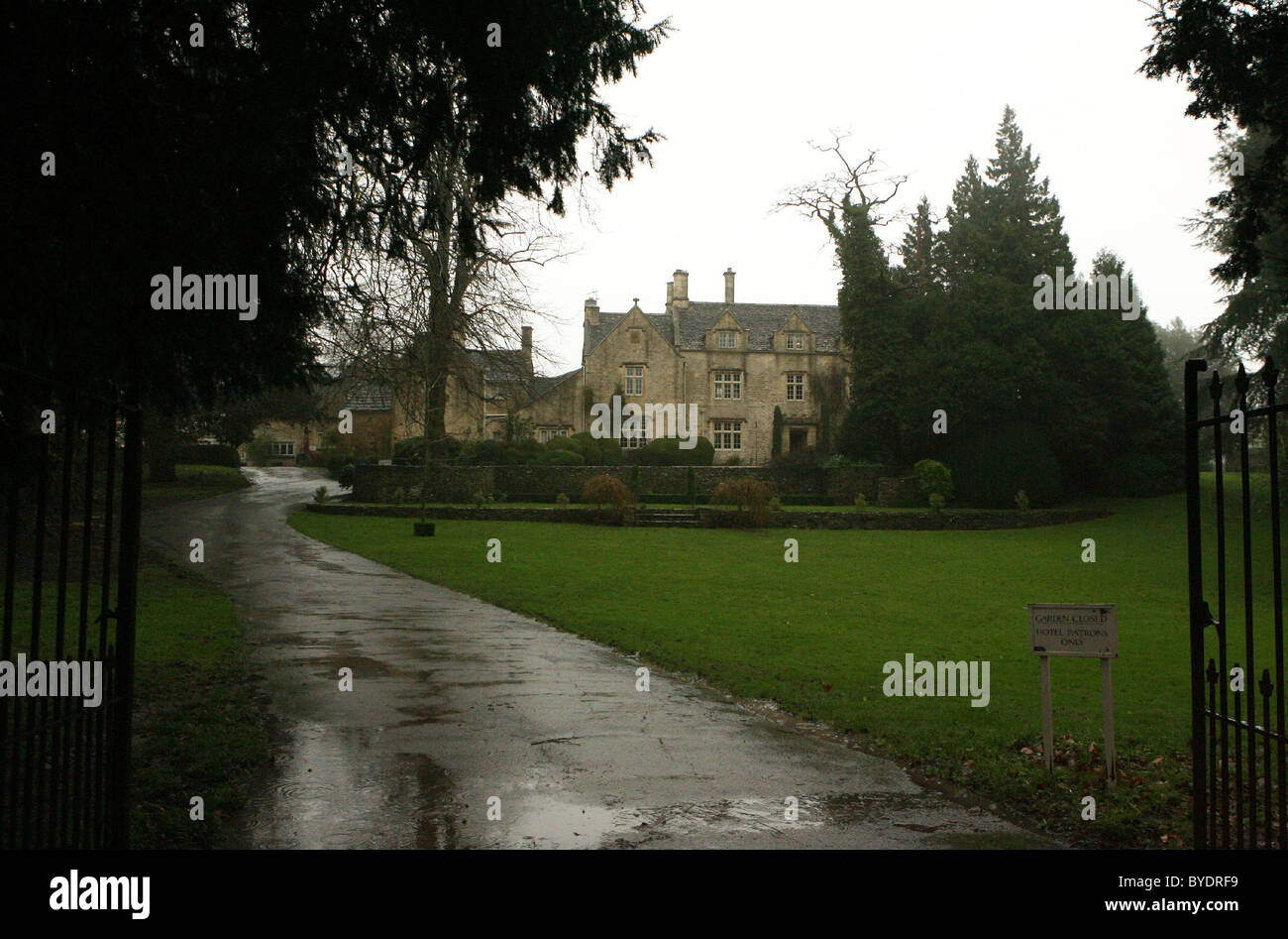 Barnsley House, the venue where Elizabeth Hurley and Arun Nayar are due to marry on 3rd March 2007 Cirencester, Stock Photo