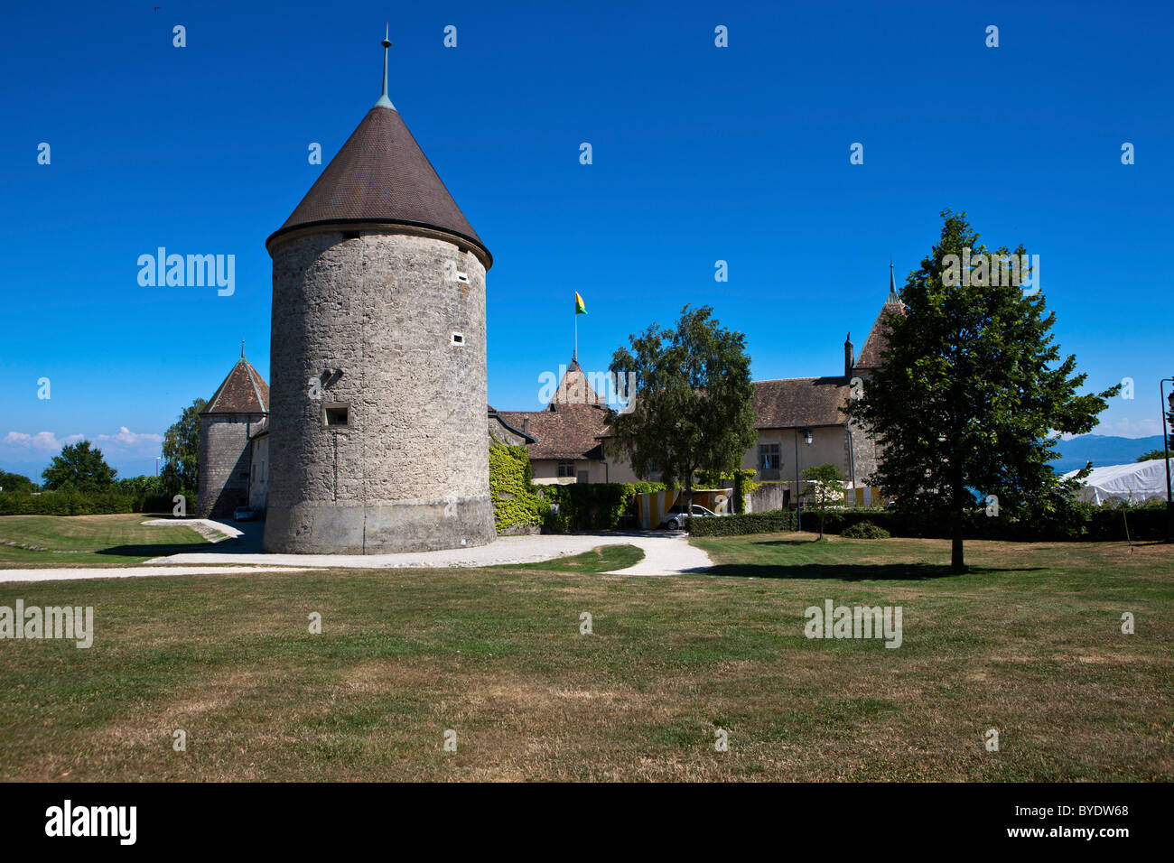 Chateau de Rolle, Rolle, canton of Vaud, Switzerland, Europe Stock ...