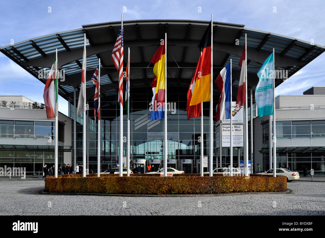 West entrance, Messe Munich, Munich International Trade Fair, Munich,  Bavaria, Germany, Europe Stock Photo - Alamy