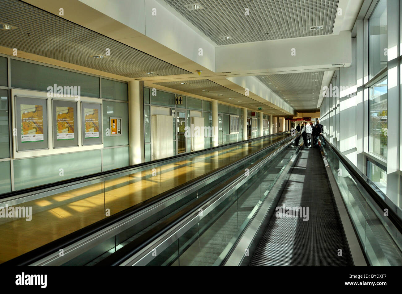 Moving passageway, west-east Expressway, Messe Munich, Munich International Trade Fair, Munich, Bavaria, Germany, Europe Stock Photo