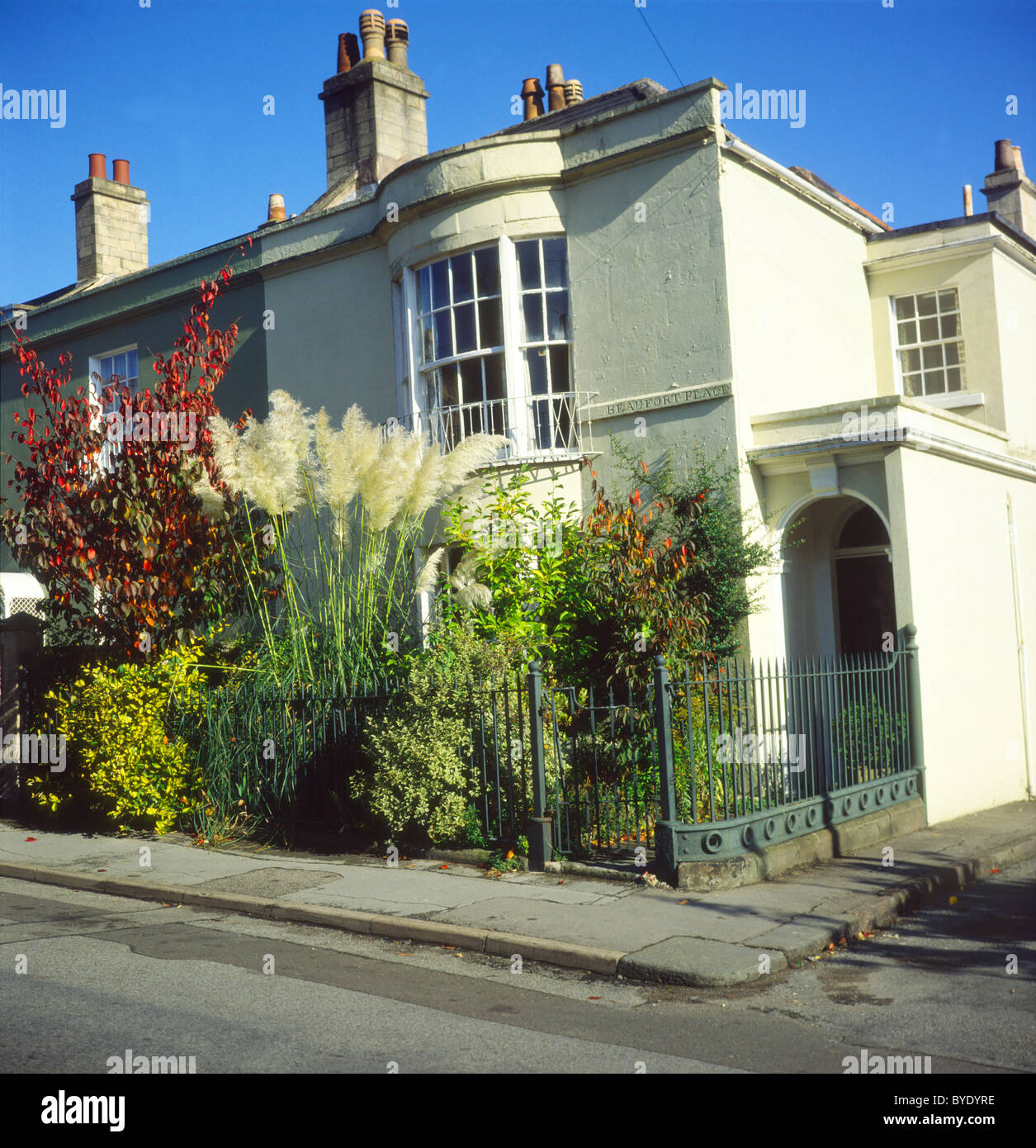 villa style suburban home Larkhall Bath Somerset England Stock