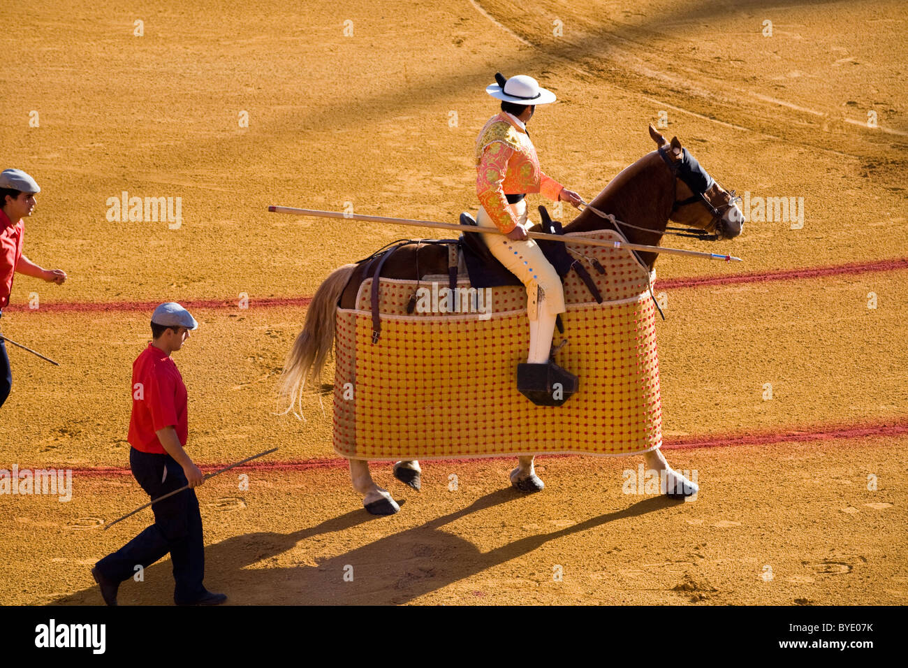 Picador  picadors  bullfighter  fight  bullfight at Sevilla bullring,  Plaza de Toros de la Maestranza. Seville, Spain Stock Photo - Alamy