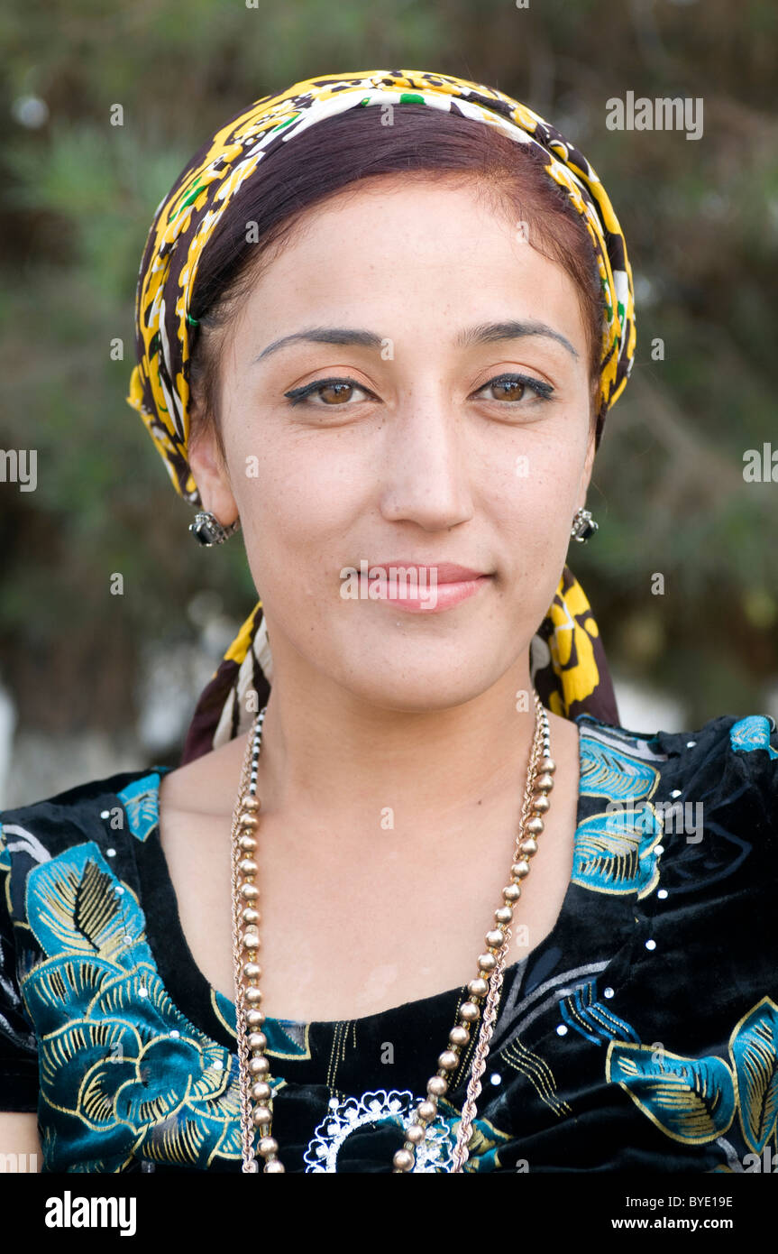 Portrait of a young woman, Ashgabat, Turkmenistan, Central Asia Stock ...