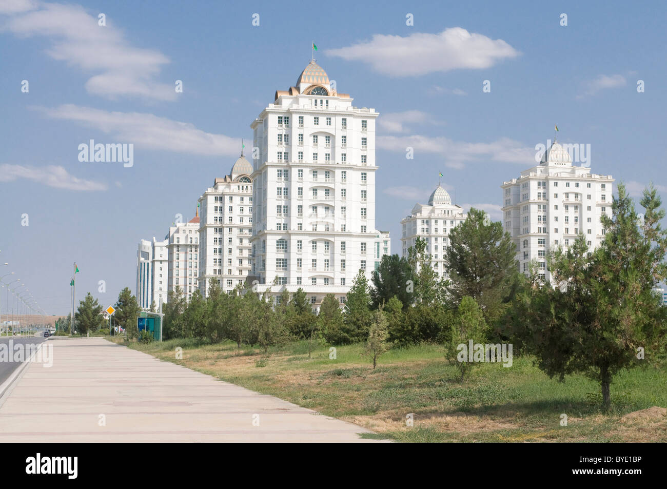 Modern buildings in Ashgabat, Turkmenistan, Central Asia Stock Photo