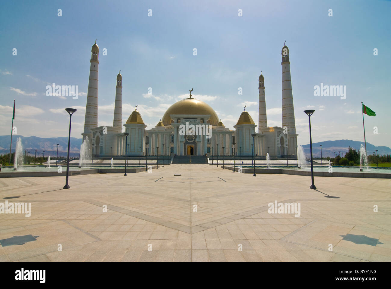 Turkmenbashi Ruhi Mosque, Turkmenistan, Central Asia Stock Photo