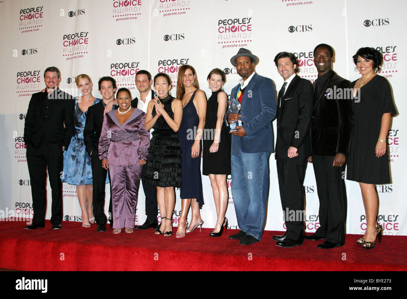 Grey's Anatomy cast 2007 People's Choice Awards at the Shrine Auditorium - Press room Los Angeles, California - 09.01.07 Stock Photo