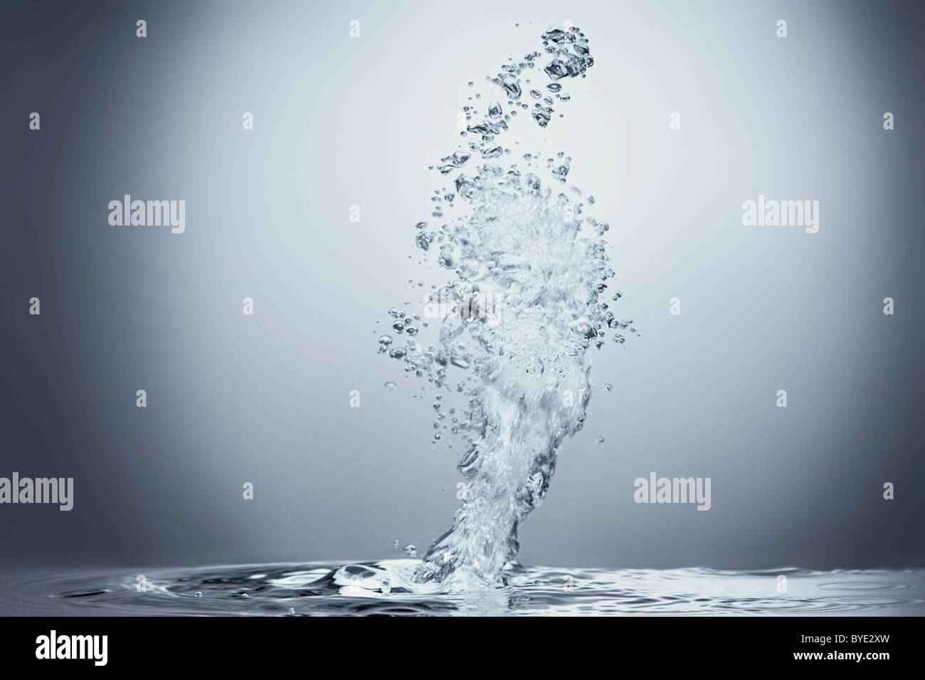Air bubbles bubbling in water Stock Photo