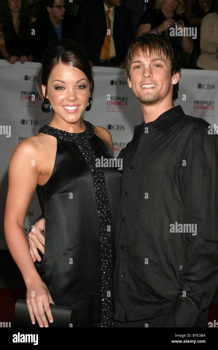 Kaci Brown And Aaron Carter 2007 Peoples Choice Awards Held At The Shrine Auditorium Arrivals 