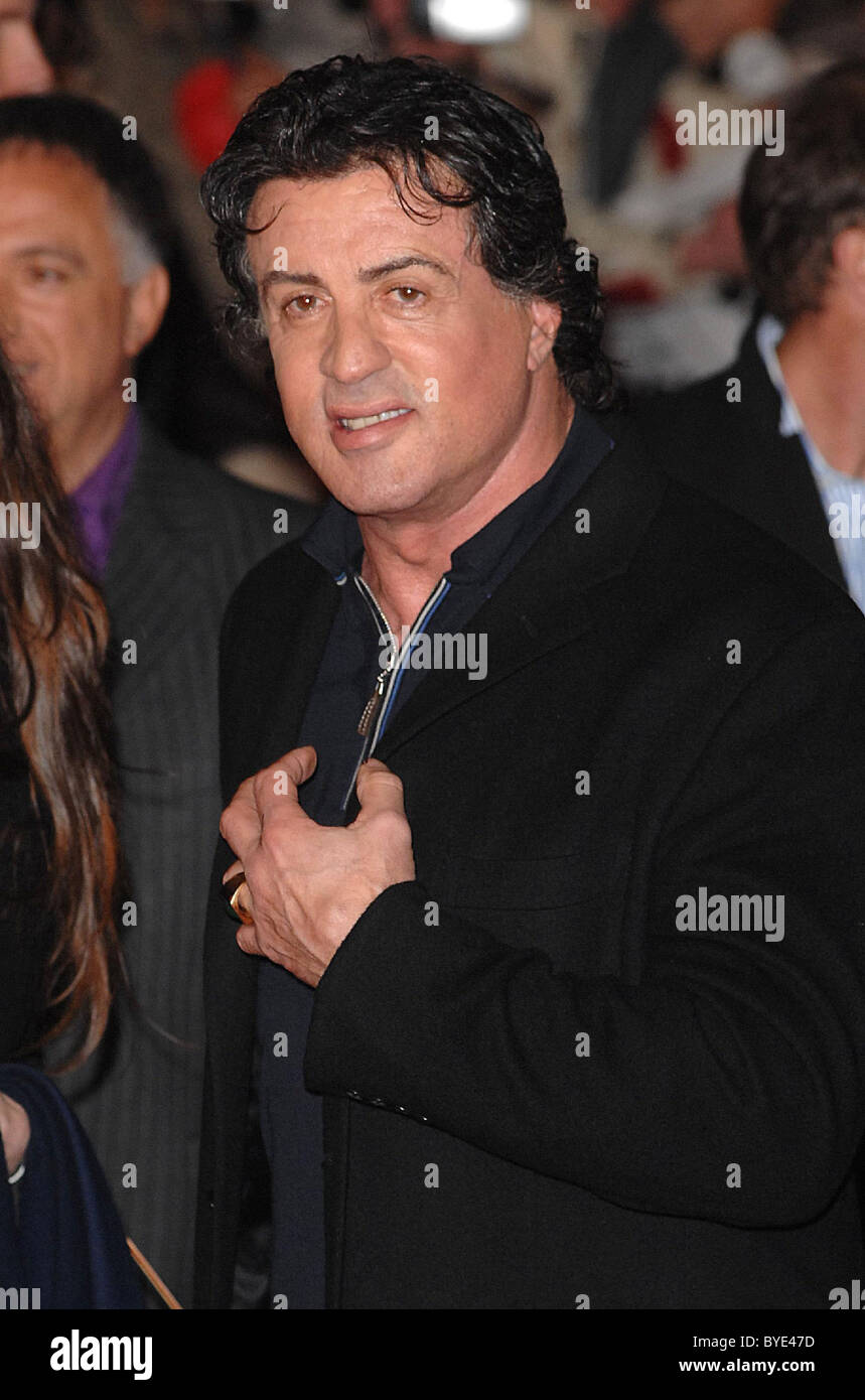 Sylvester Stallone Rocky Balboa UK film premiere at the Vue West End - Arrivals London, England - 16.01.07 Stock Photo