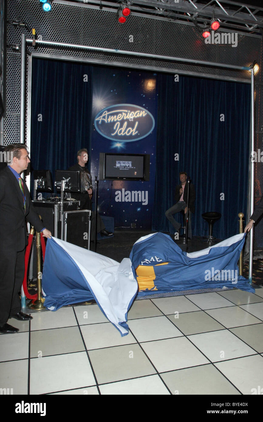 American Idol wax works at Madame Tussauds new Konami Karaoke Video Game  Las Vegas, Nevada - 16.01.07 Stock Photo