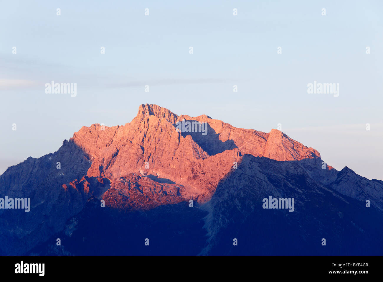 Hochkalter mountain, in the morning, view from Kneifelspitze mountain near Berchtesgaden, Berchtesgaden Alps Stock Photo