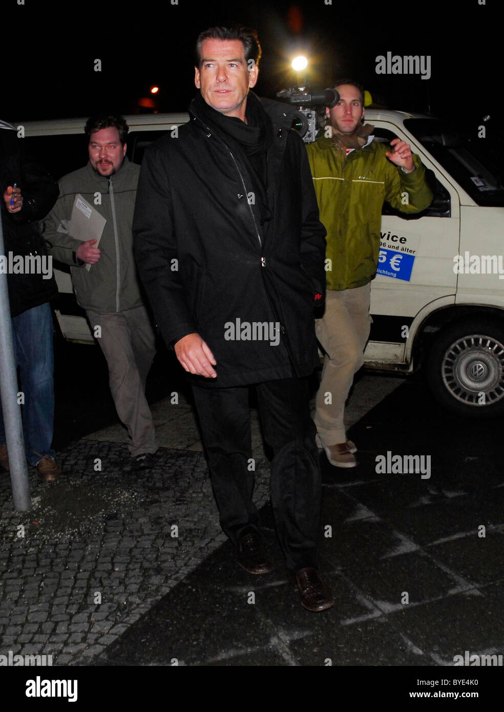 Pierce Brosnan arriving at Borchardt's restaurant Berlin, Germany - 31.01.07  Chuck Yunck/ Stock Photo