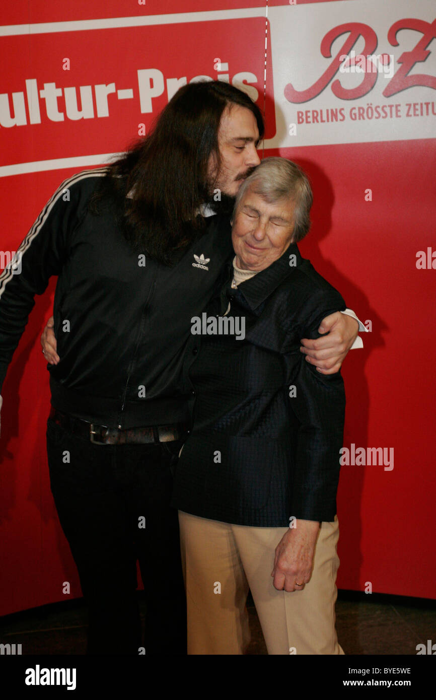 Jonathan Meese And His Mother Brigitte Meese, At The B.Z.-Kulturpreis