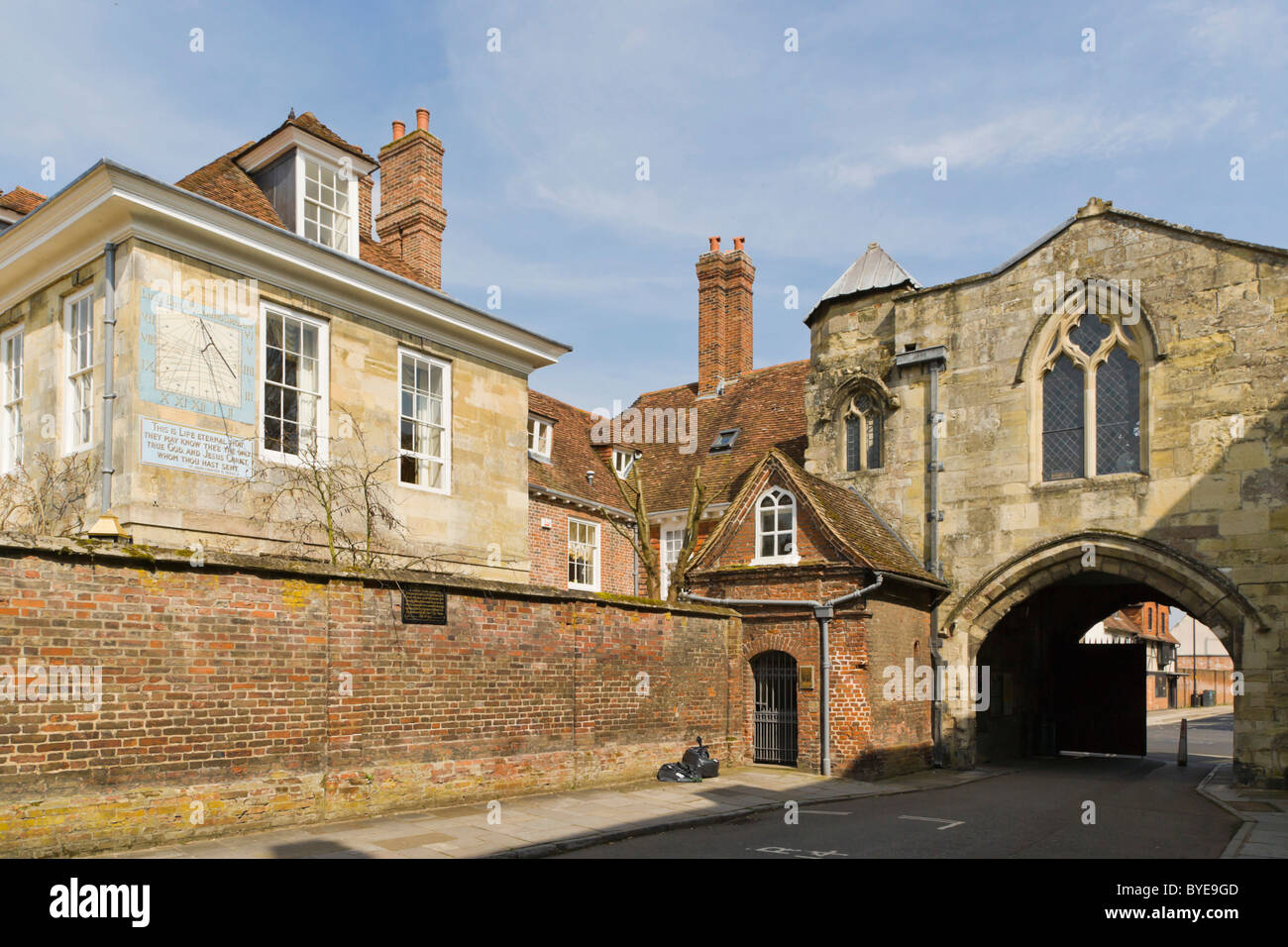 St Ann Gate and Malmesbury House, Salisbury Cathedral Close, Salisbury, Wiltshire, England