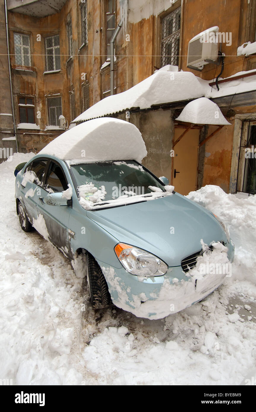 The car closed by snow Stock Photo