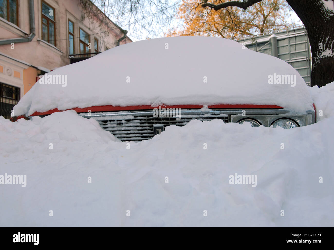 The car closed by snow Stock Photo