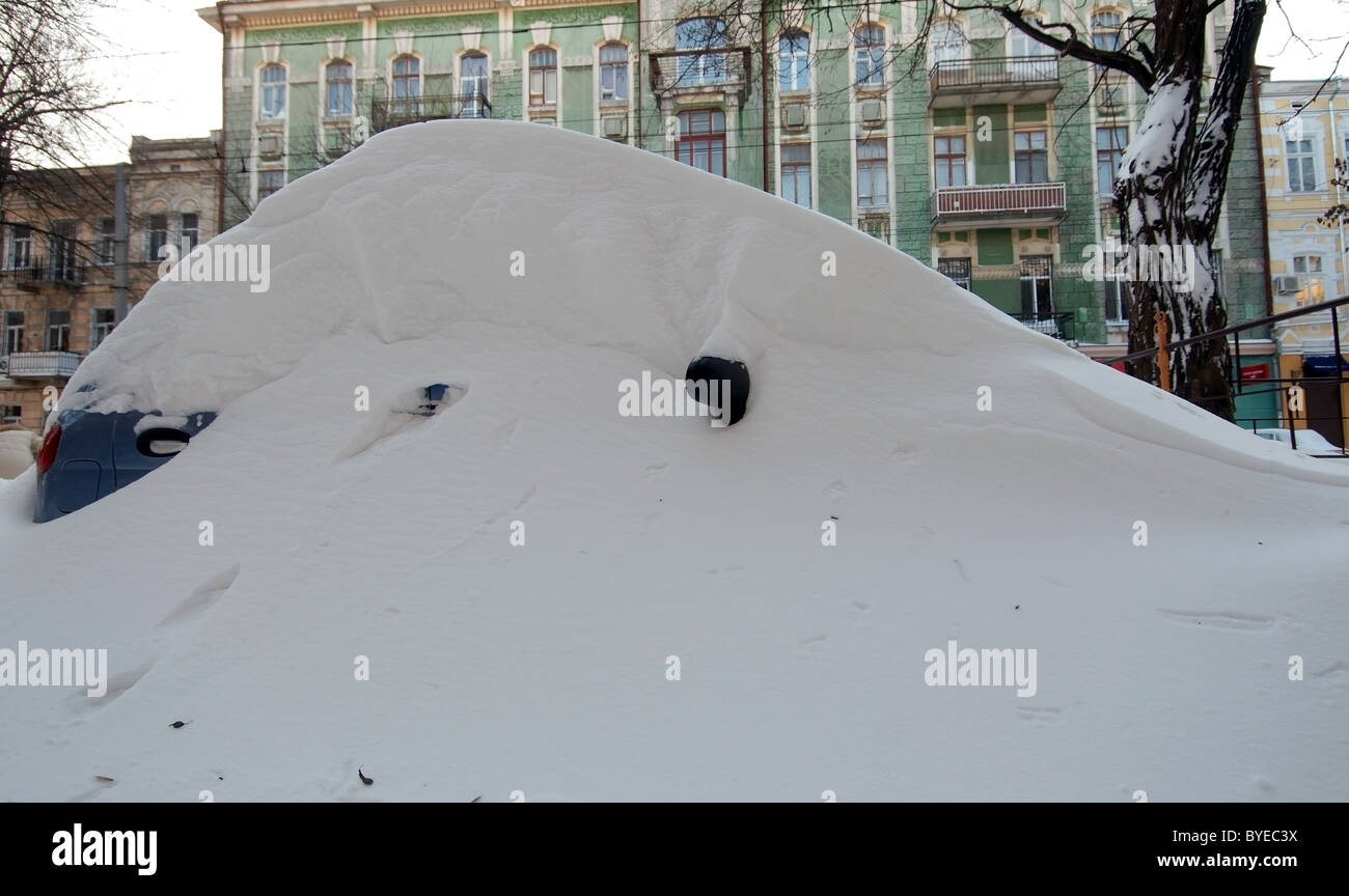 The car closed by snow Stock Photo
