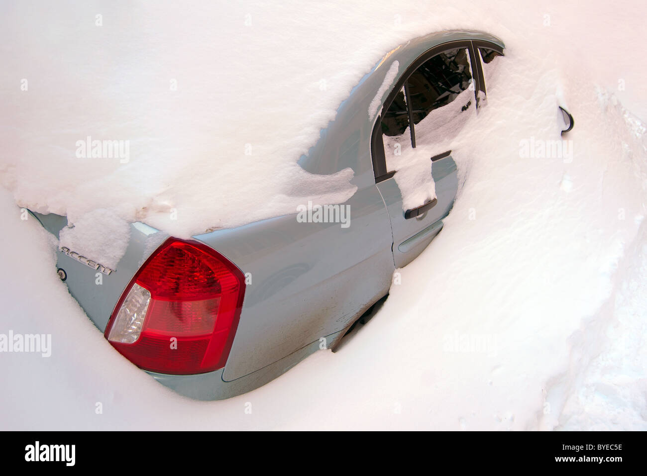 The car closed by snow Stock Photo
