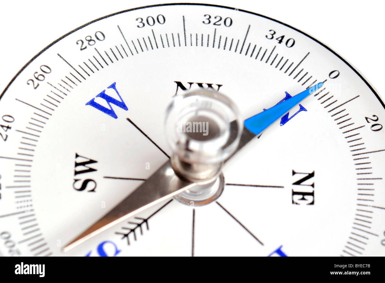 Compass pointing north Stock Photo