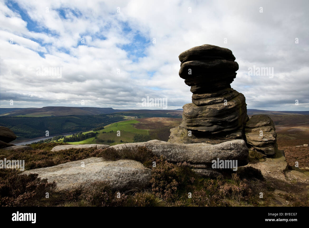 Rock Formation known as 'The Salt Cellar' on Derwent Edge Peak District