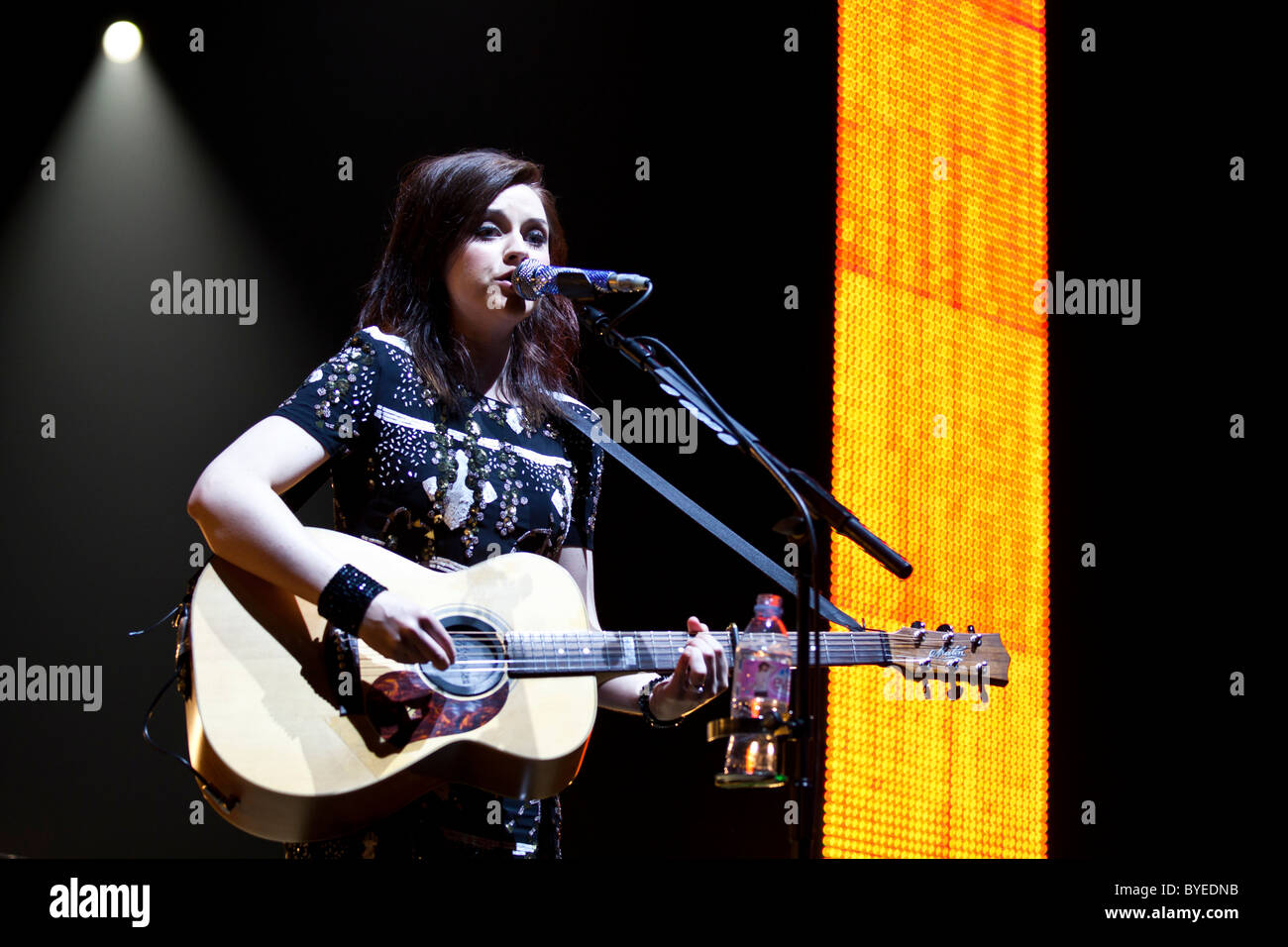 Scottish singer-songwriter Amy Macdonald performing live at the Hallenstadion multi-purpose facility in Zurich, Switzerland Stock Photo