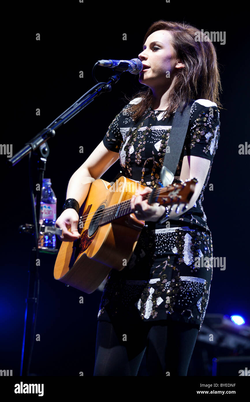 Scottish singer-songwriter Amy Macdonald performing live at the Hallenstadion multi-purpose facility in Zurich, Switzerland Stock Photo