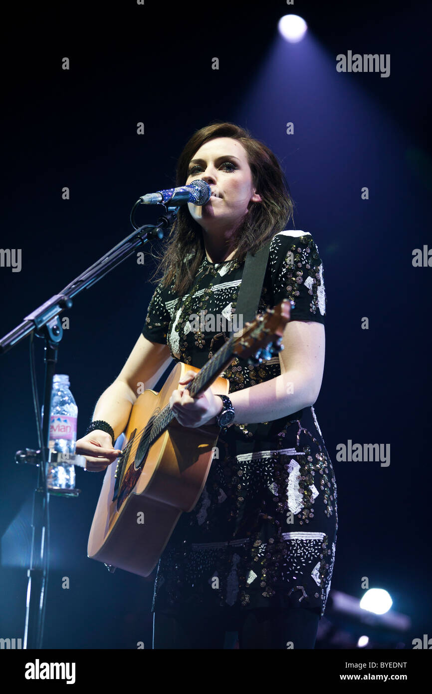 Scottish singer-songwriter Amy Macdonald performing live at the Hallenstadion multi-purpose facility in Zurich, Switzerland Stock Photo