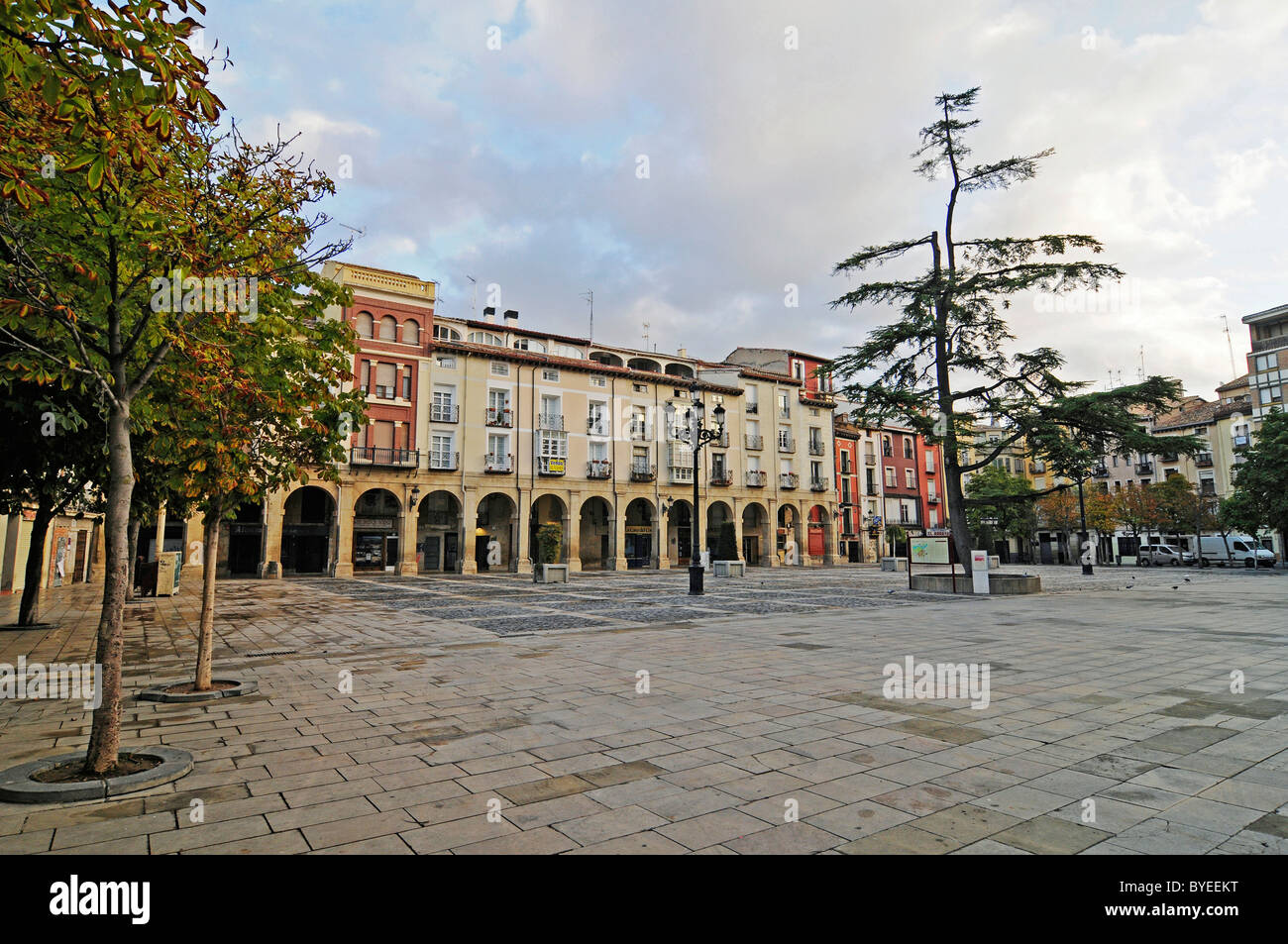 La Plaza Del Mercado square, Logrono, La Rioja, Spain, Europe Stock Photo