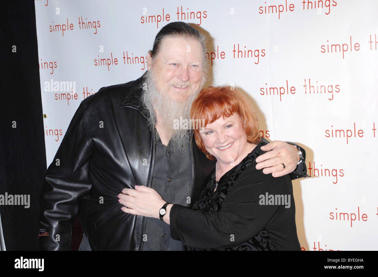 Mickey Jones and Edie McClurg International Family Film Premiere of 'Simple Things' held at Raleigh Theatre - Arrivals Stock Photo