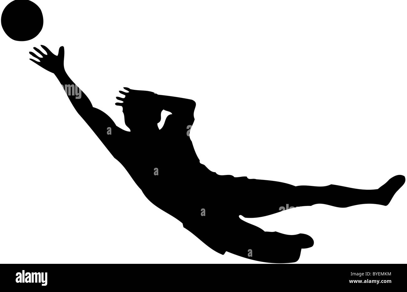 goalkeeper jumping for a ball Stock Photo Alamy