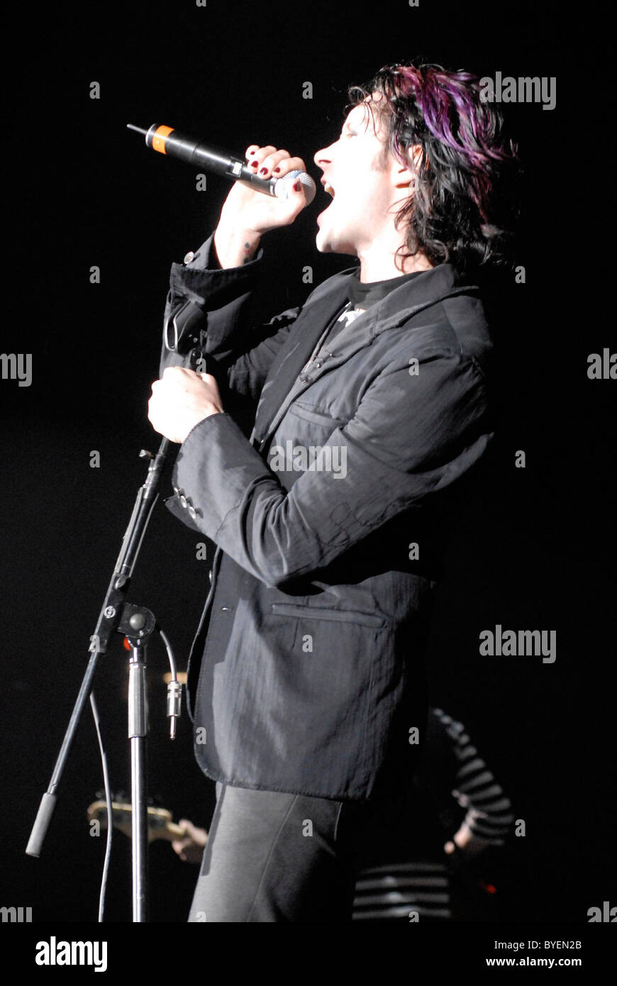 Steve Issac Steve Isaacs of The Panic Channel performing live at Long Beach Arena ...