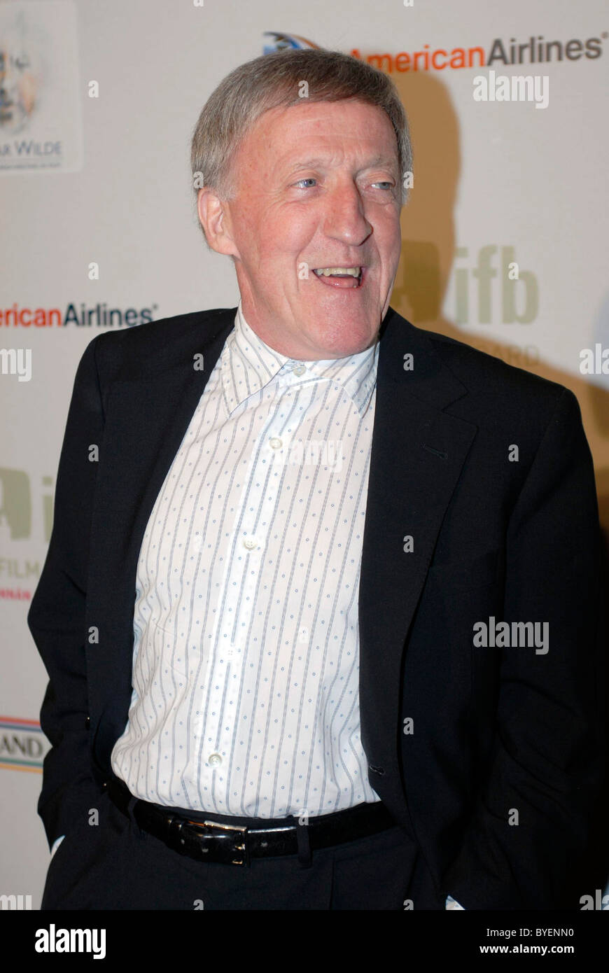 Paddy Maloney from The Chieftans arrives at the US-Ireland Alliance event honoring Van Morrison At the Wilshire-Ebell Theatre Stock Photo