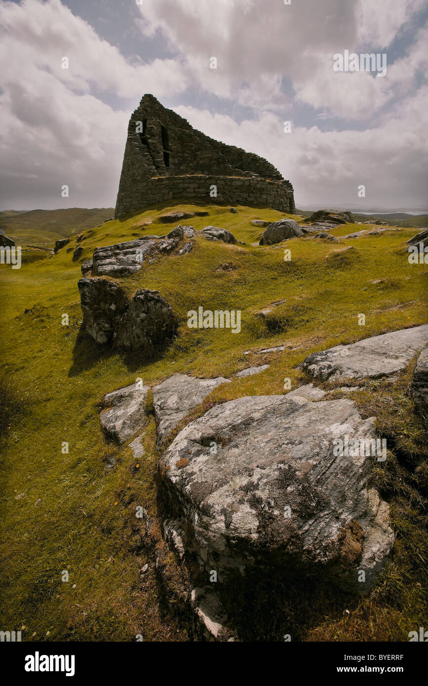Dun Carloway Broch, west coast of the Isle of Lewis, outer hebrides, Scotland, UK Stock Photo