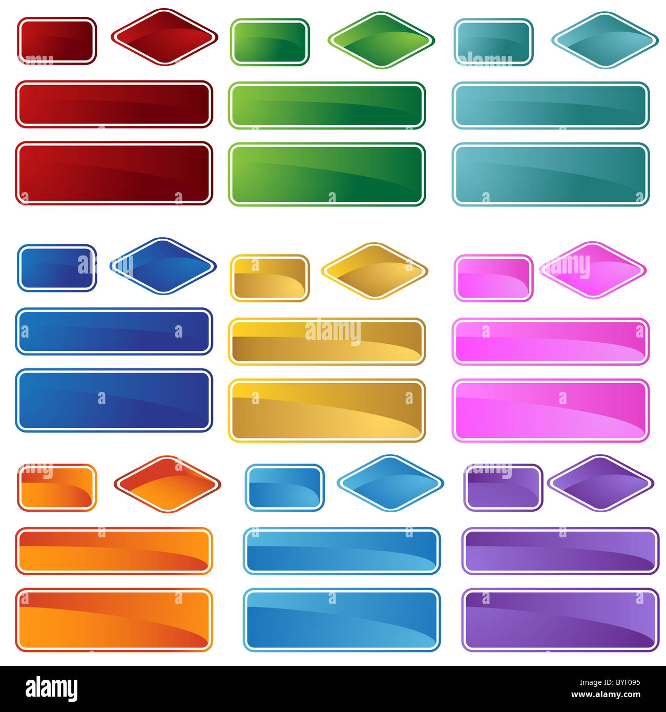 Set of 9 multi-colored icon sets Stock Photo - Alamy