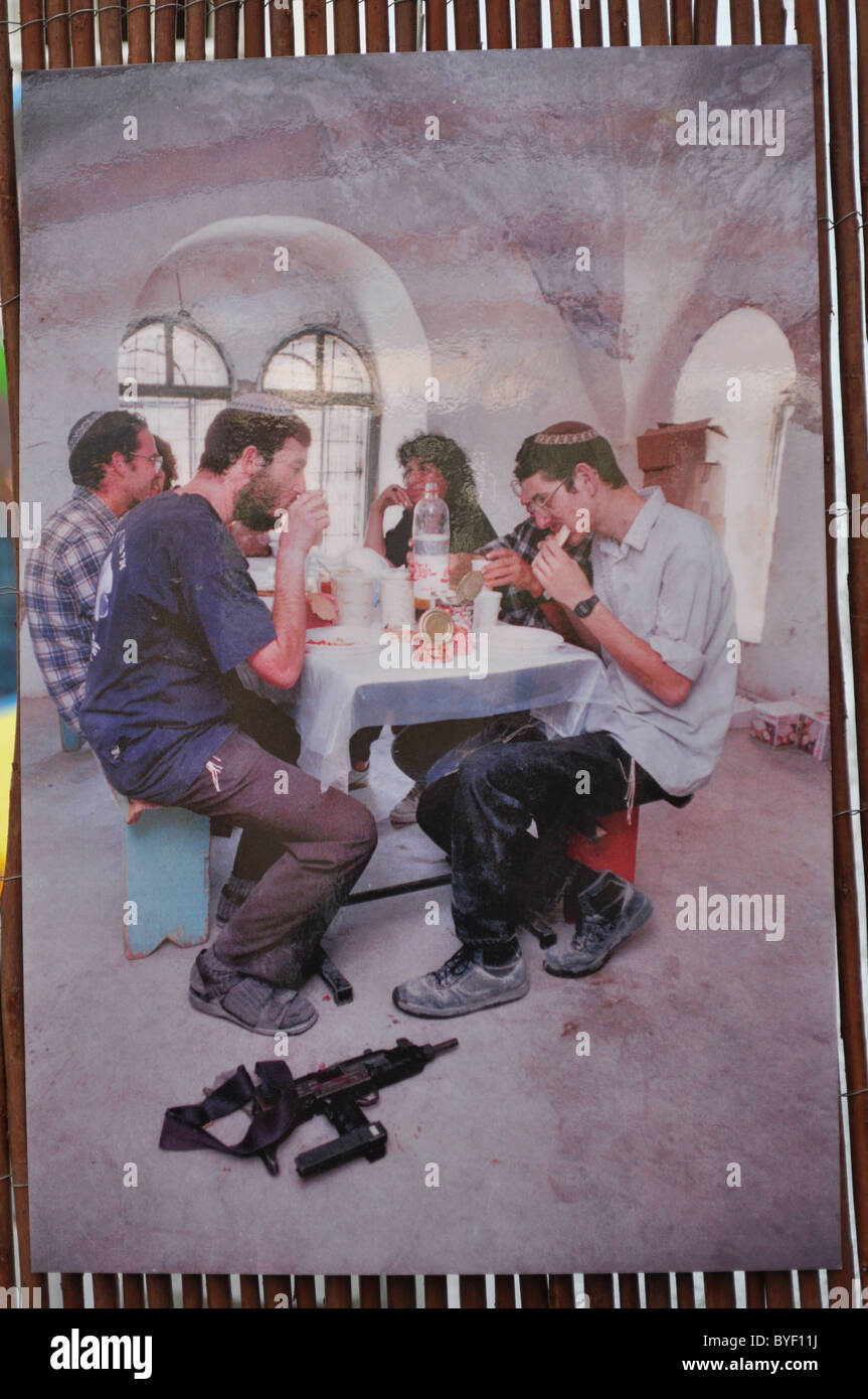 Four armed settler occupy a palestinian house in east jerusalem (photografic reproduction) Stock Photo
