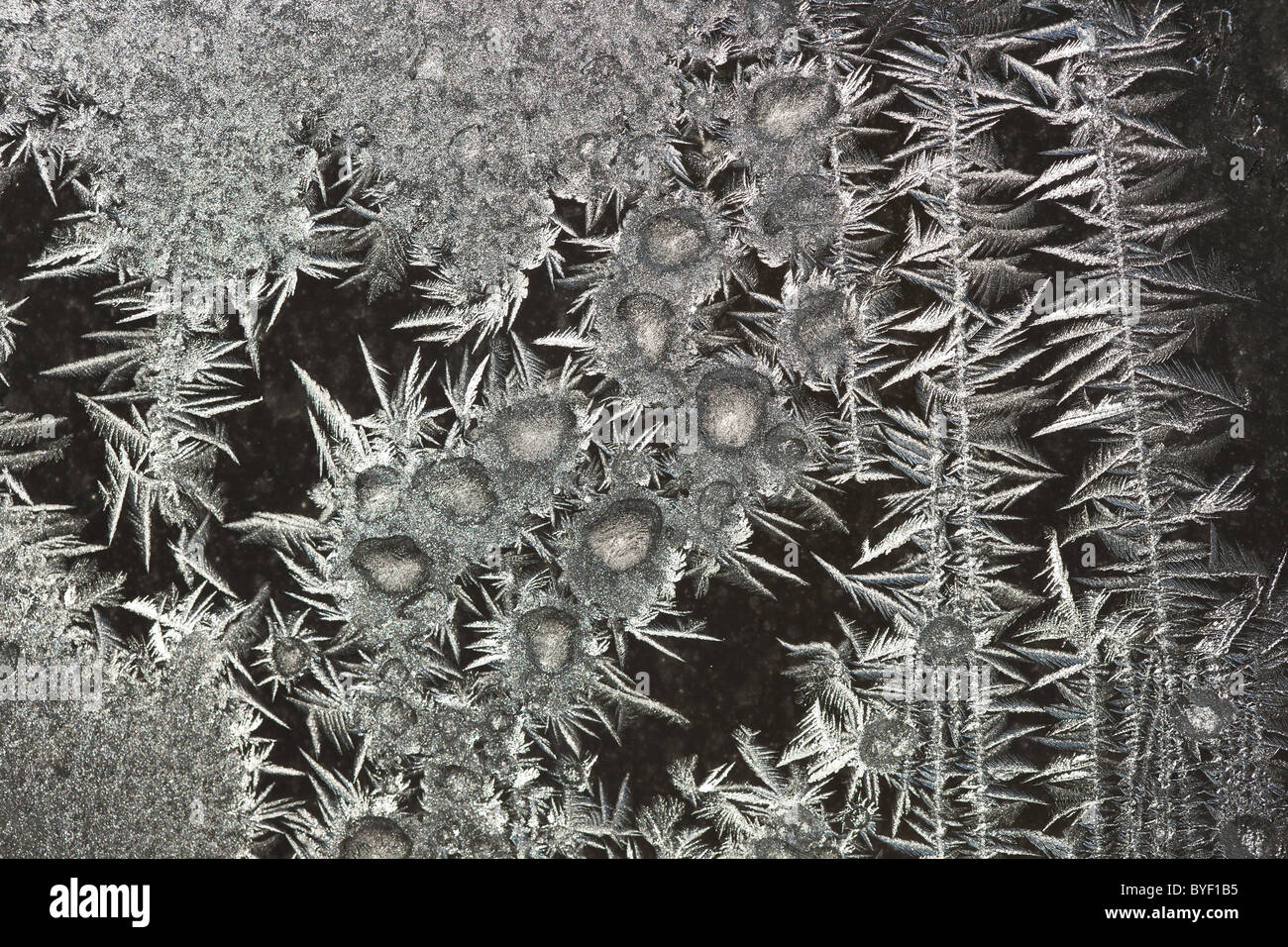 Ice Crystals on Glass Stock Photo - Alamy