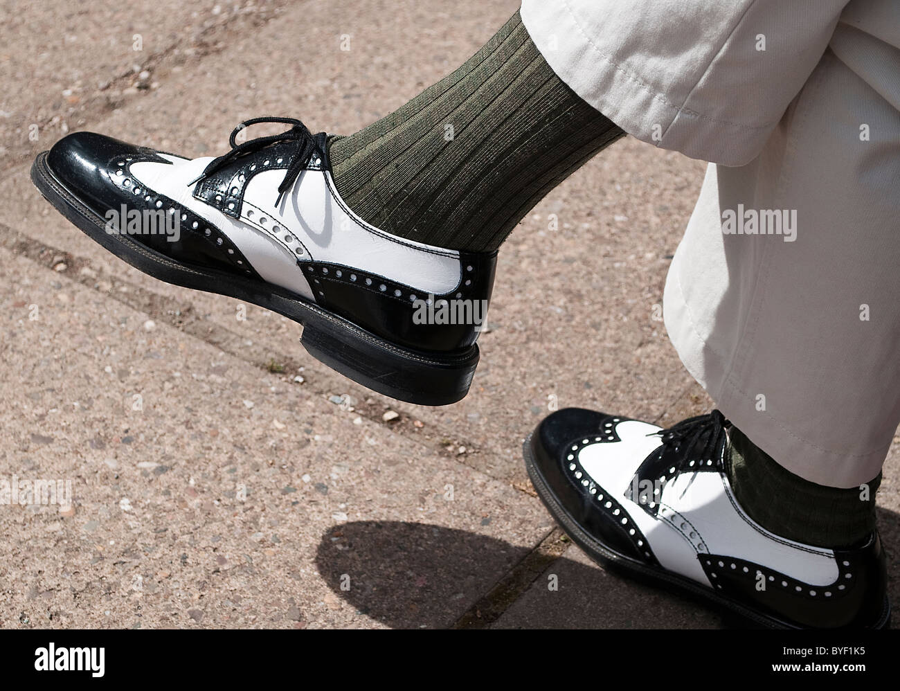 Black and white shoes Stock Photo