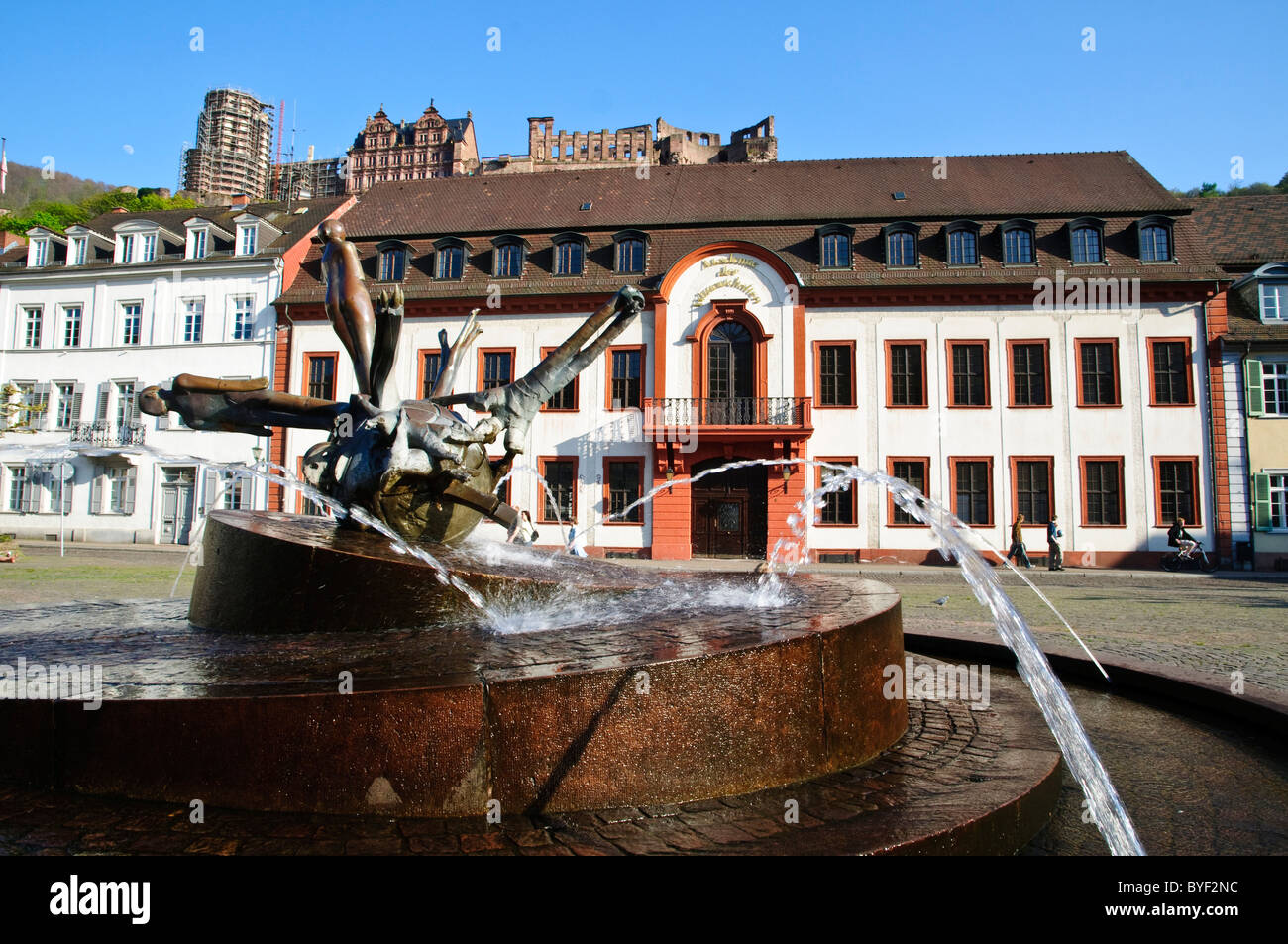 Heidelberg, old town, Karlsplatz, Academy of sciences, Baden-Wurttemberg, Germany Stock Photo