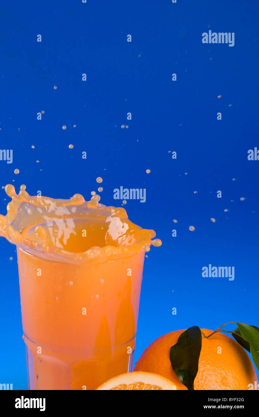 Orange juice glass splash hi-res stock photography and images - Alamy